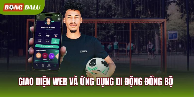 Giao diện web và ứng dụng di động đồng bộ